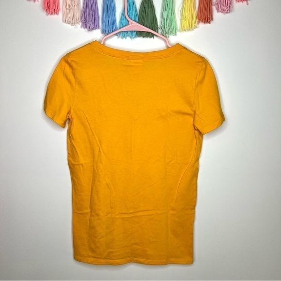 Victoria’s Secret Pink Yellow V-Neck Short Sleeve T-Shirt Sleepwear Extra Small - Picture 10 of 11